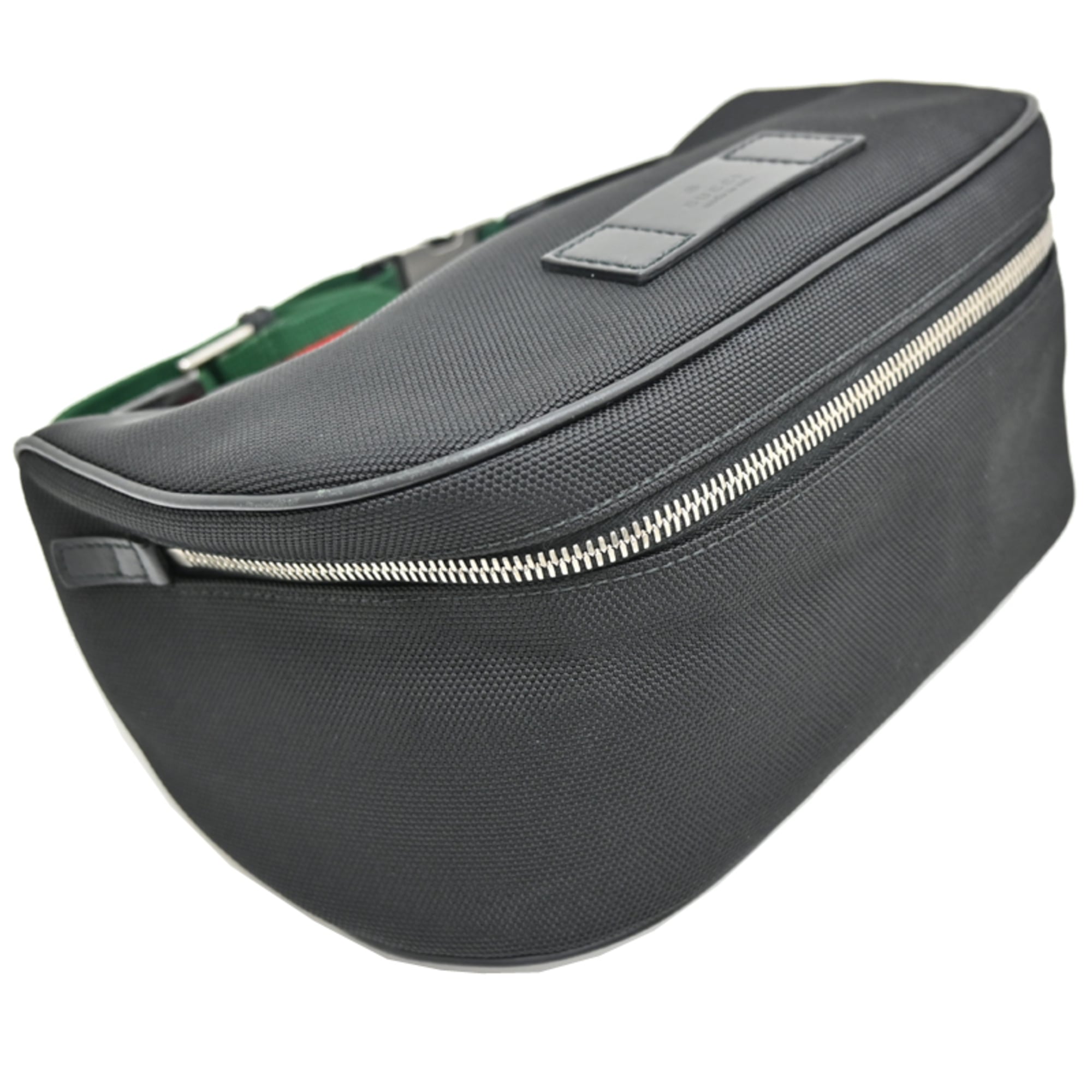 Gucci Black Green Red Color Canvas Fanny Pack (Pre-Owned)