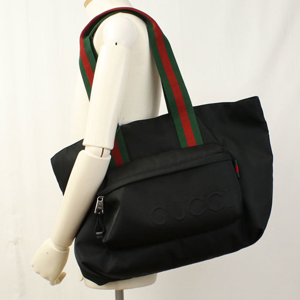 Gucci Black Nylon Tote Bag (Pre-Owned)