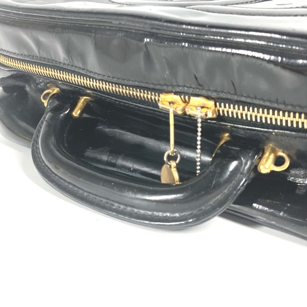 Chanel Black Leather Handbag Vanity Bag