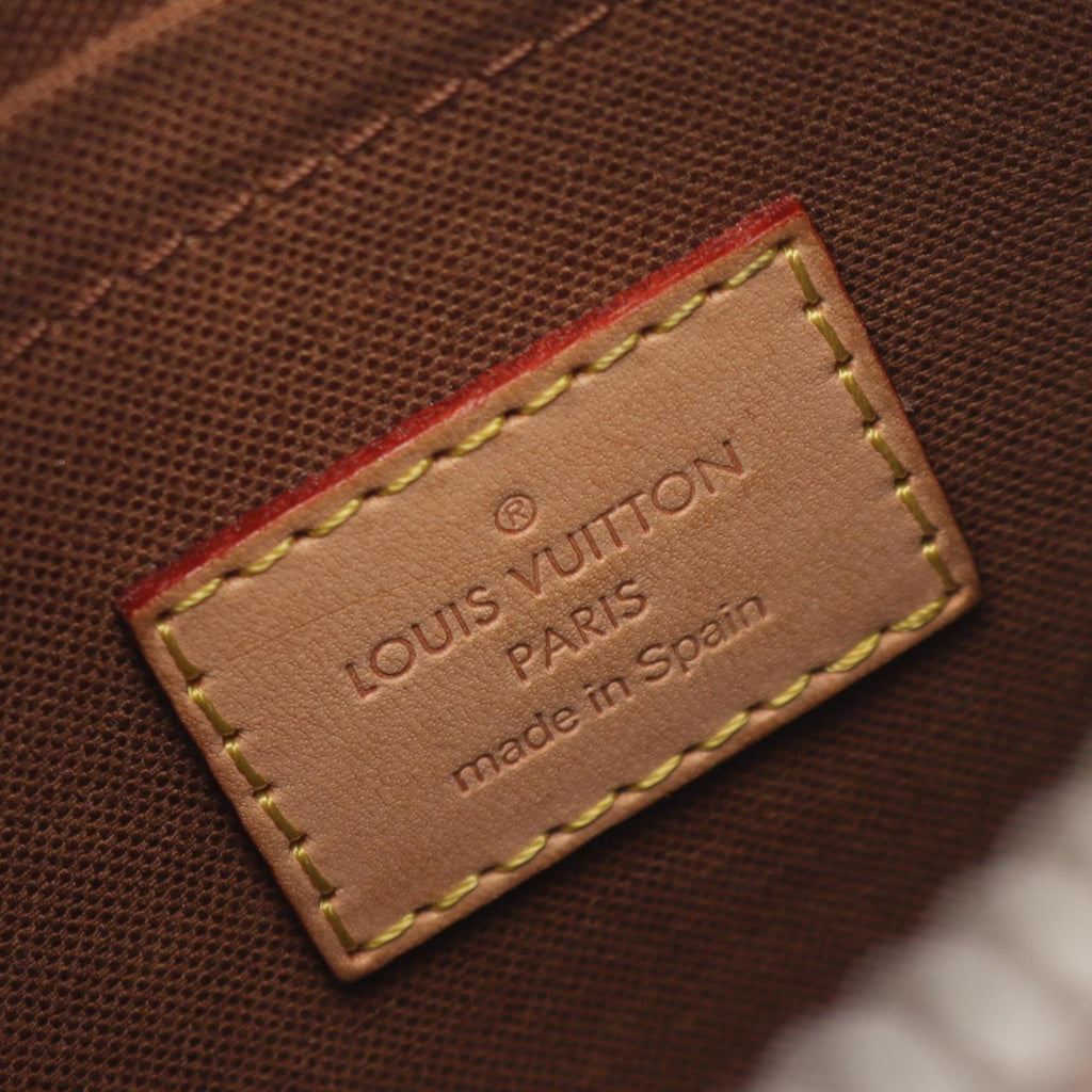 Louis Vuitton Brown Coated Canvas Leather Shoulder Bag