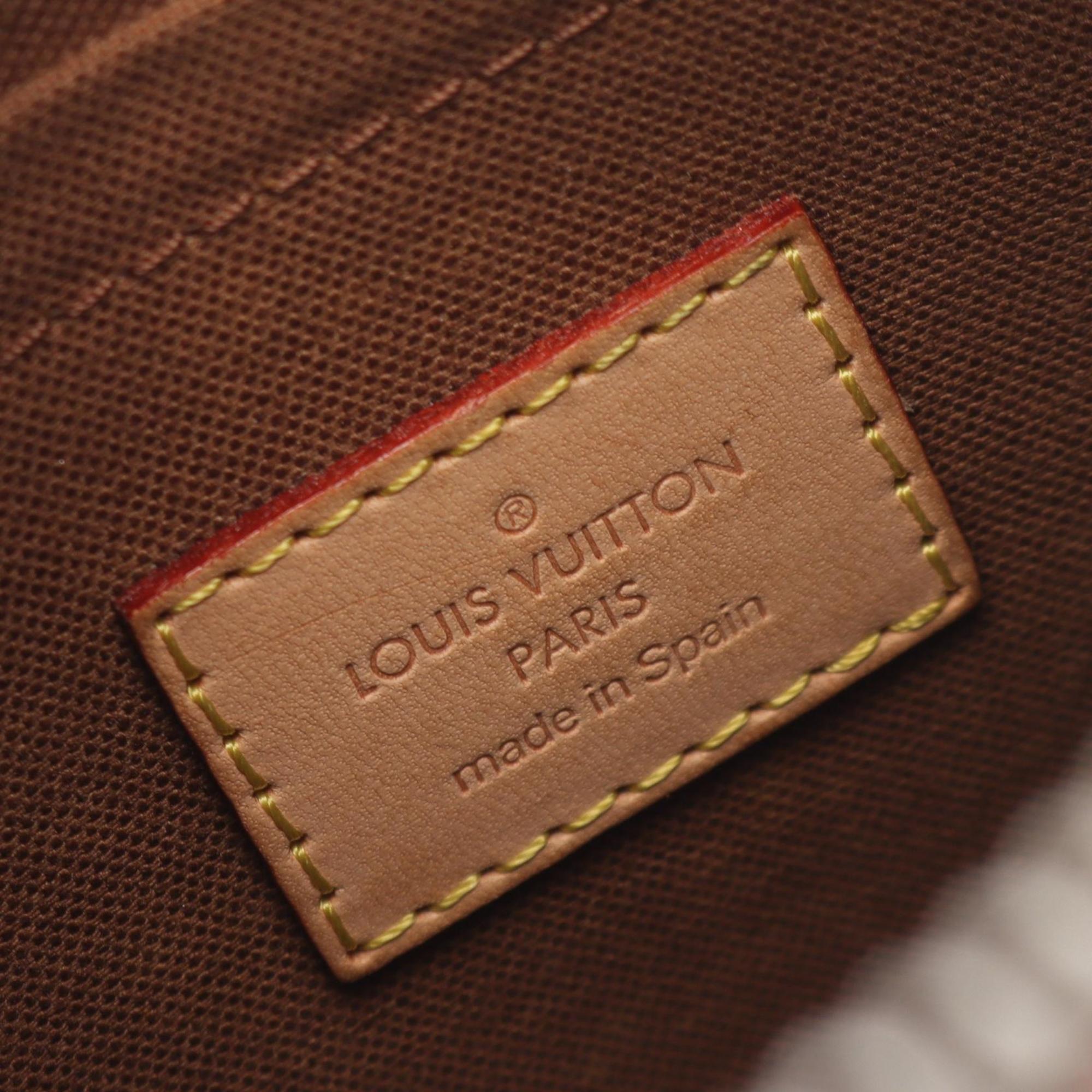 Louis Vuitton Brown Coated Canvas Leather Shoulder Bag