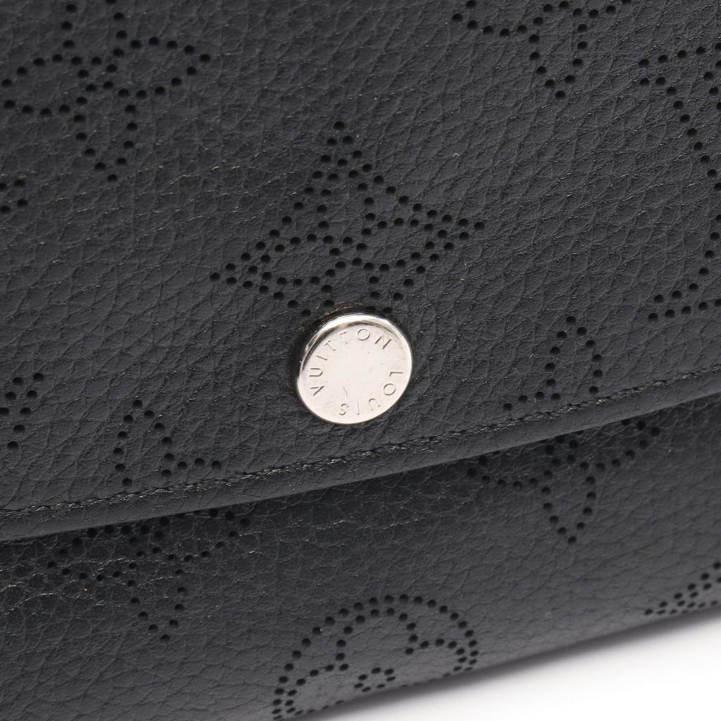 Louis Vuitton Black Noir Mahina Leather Leather Long Wallet
