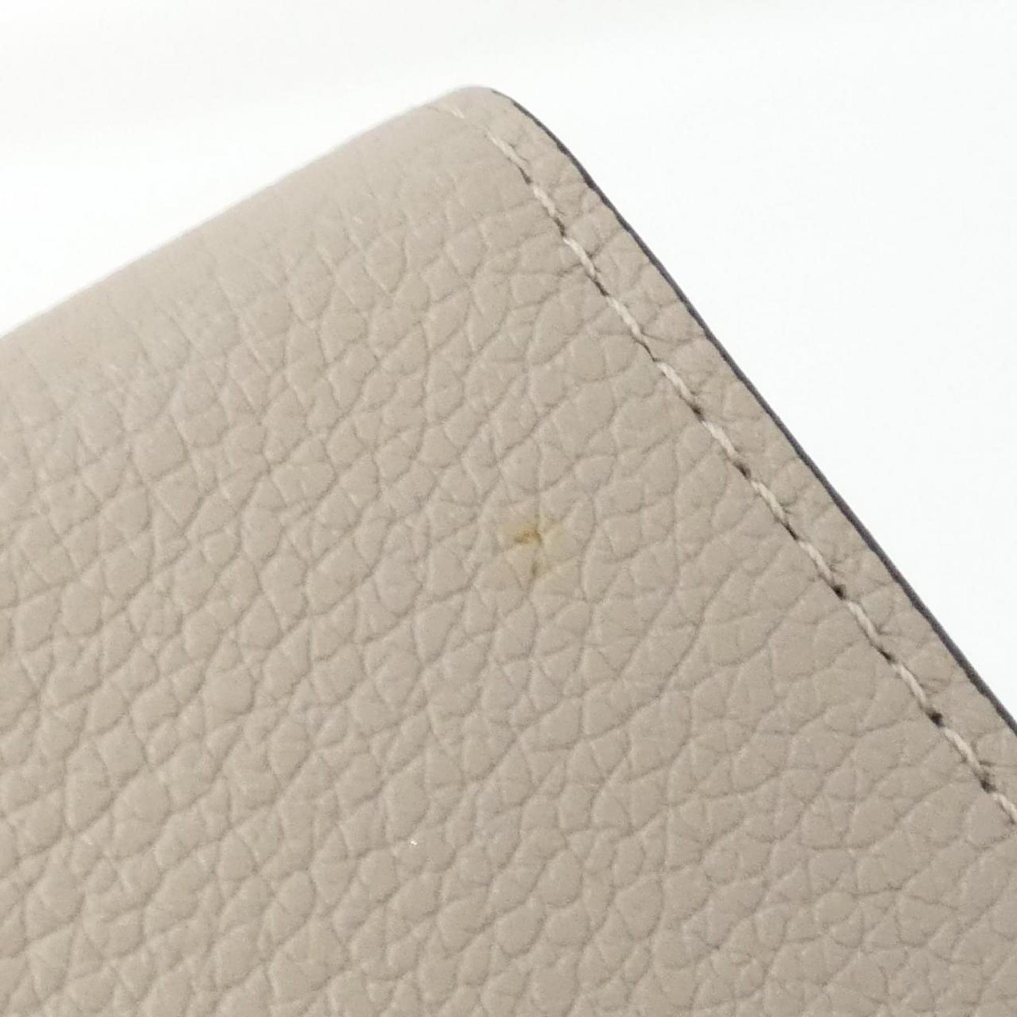 Louis Vuitton Grayish Leather Wallet (Tri-Fold)