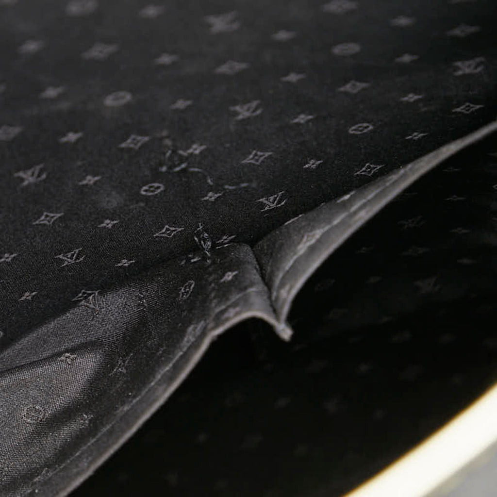 Louis Vuitton Black Noir Leather Handbag Tote Bag