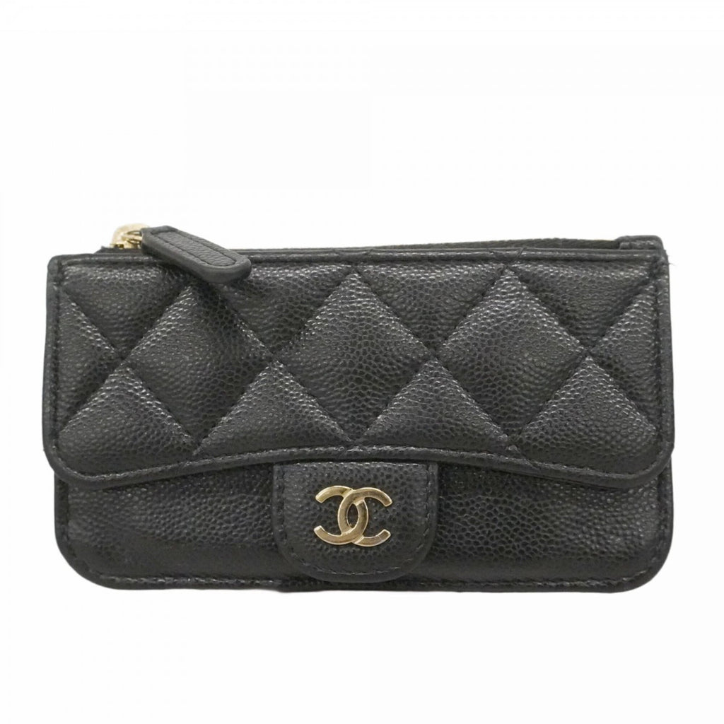 Chanel Black Grained Calfskin Coin Purse/Coin Case