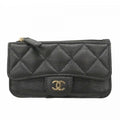 Chanel Black Grained Calfskin Coin Purse/Coin Case