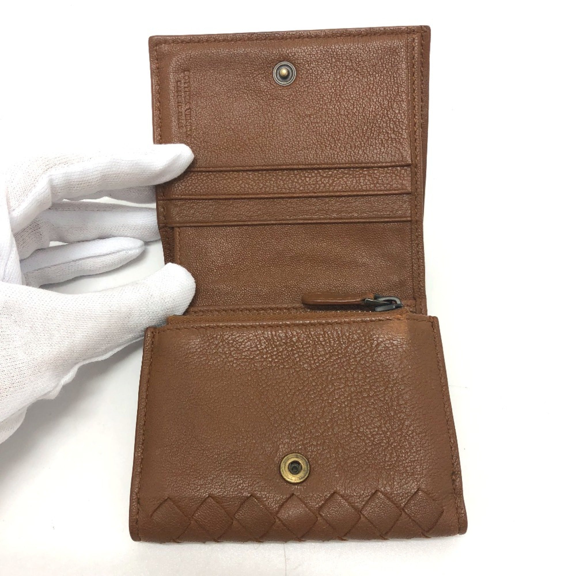 Bottega Veneta Brown Leather Wallet (Tri-Fold)