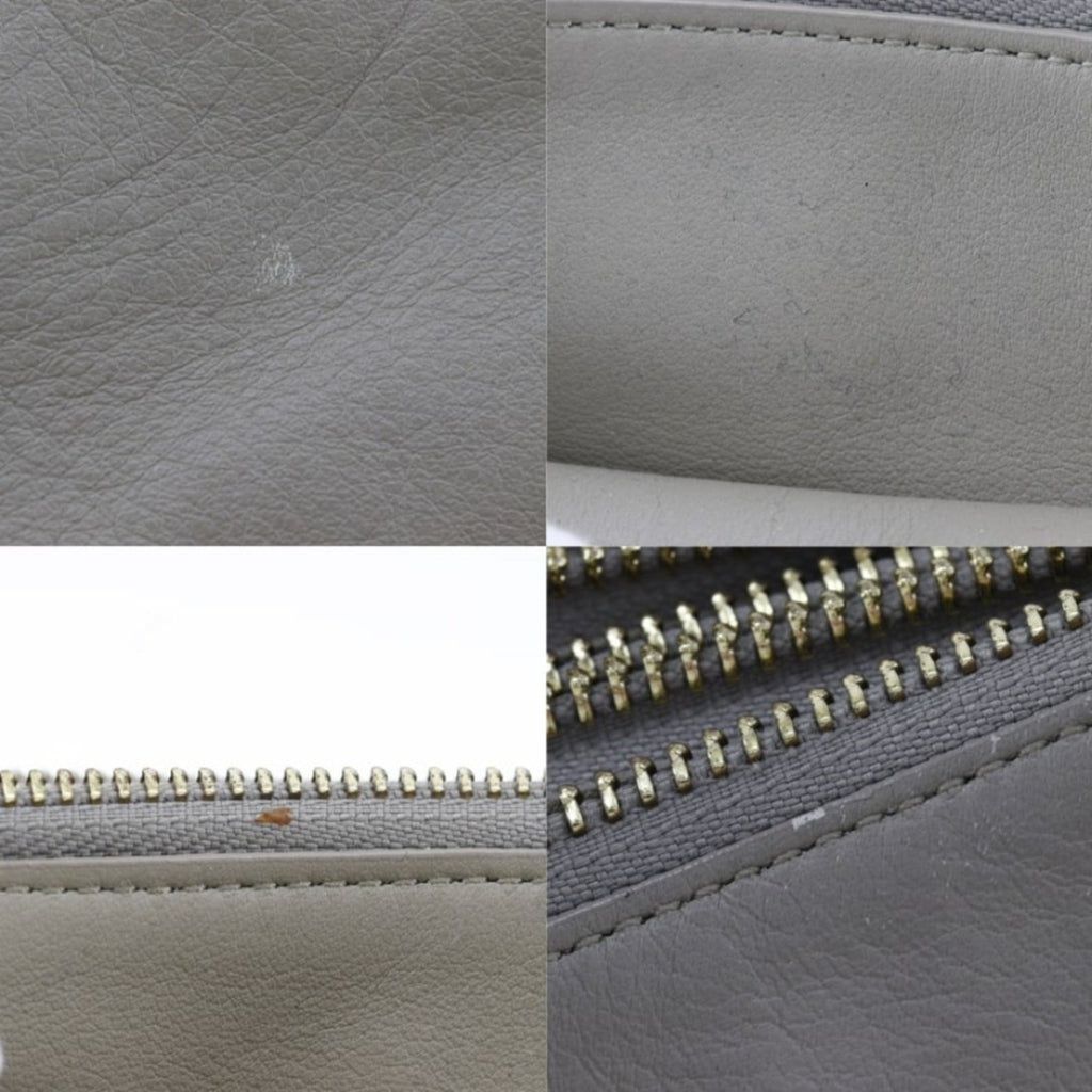 Celine Gray Leather Shoulder Bag
