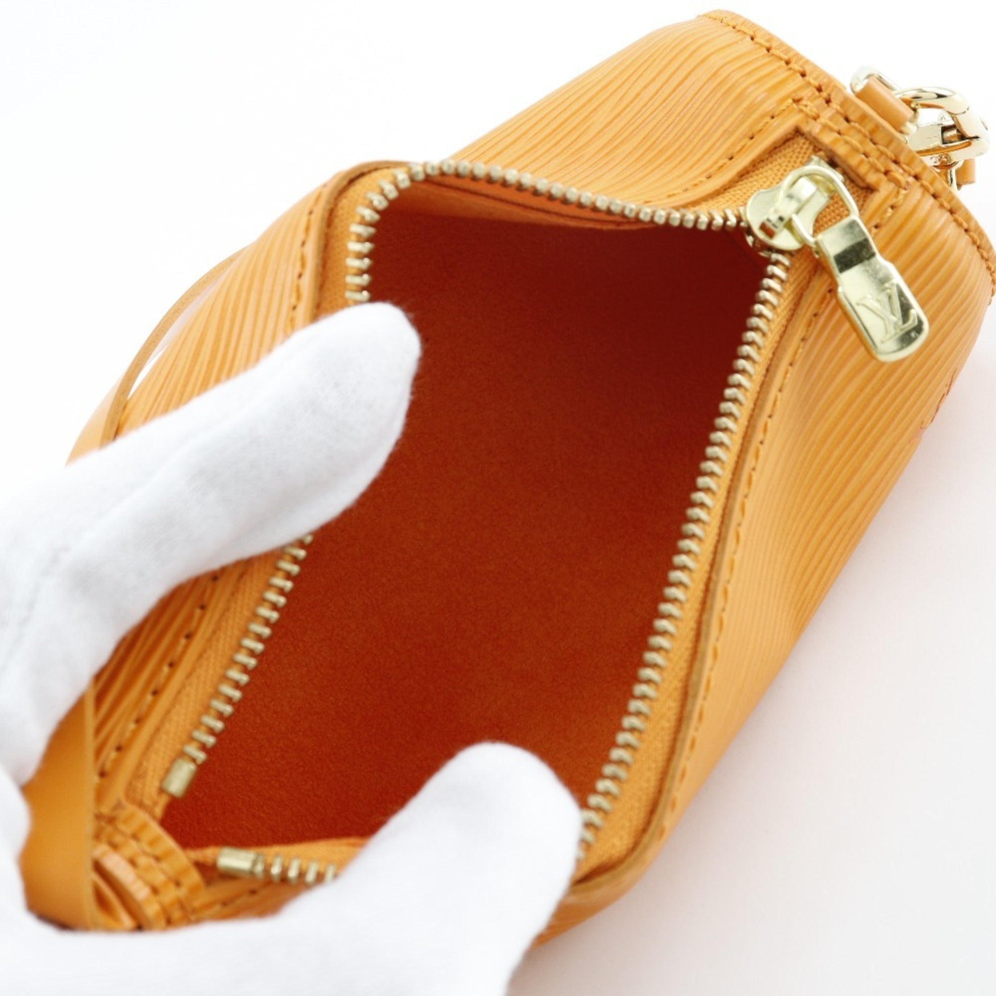 Louis Vuitton Orange Epi Leather Handbag