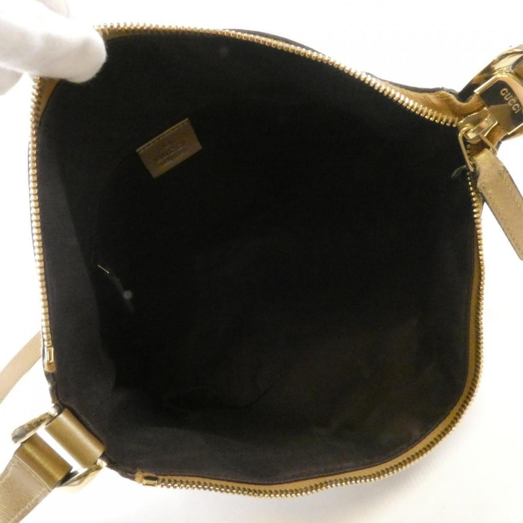 Gucci Gold Coated Canvas Shoulder Bag (Pre-Owned)