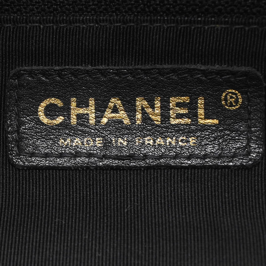 Chanel Black Grained Calfskin Handbag