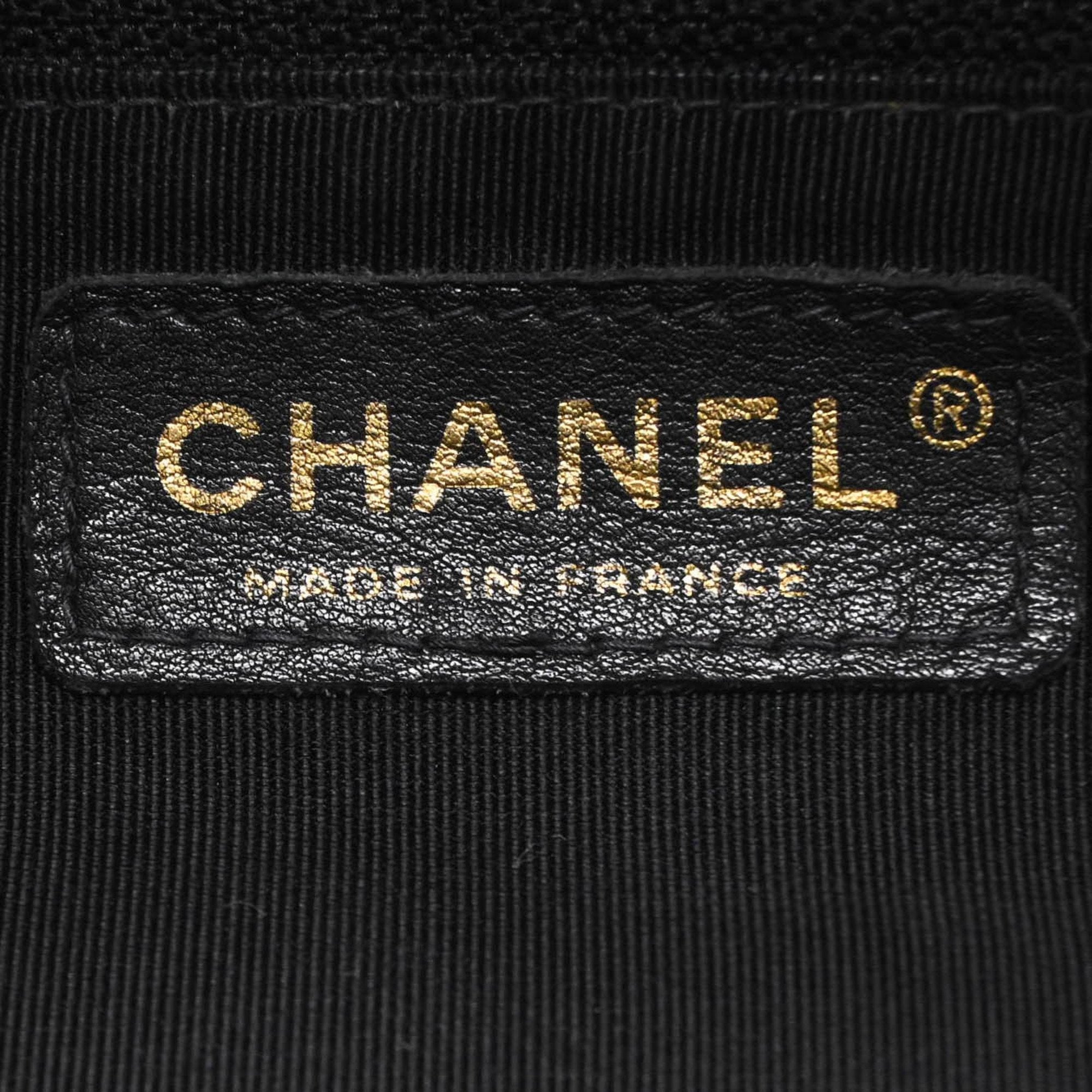 Chanel Black Grained Calfskin Handbag