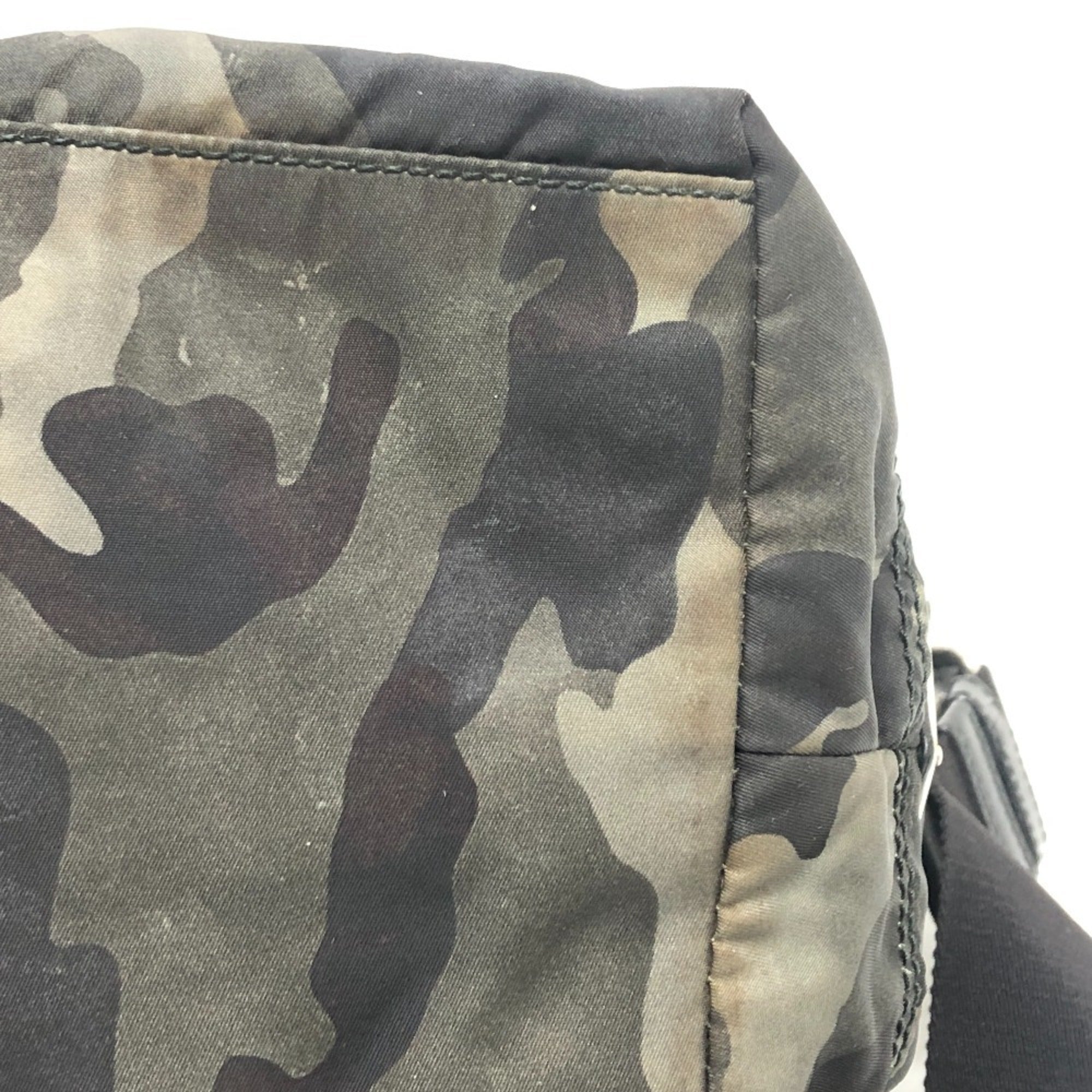 Prada Green Nylon Shoulder Bag