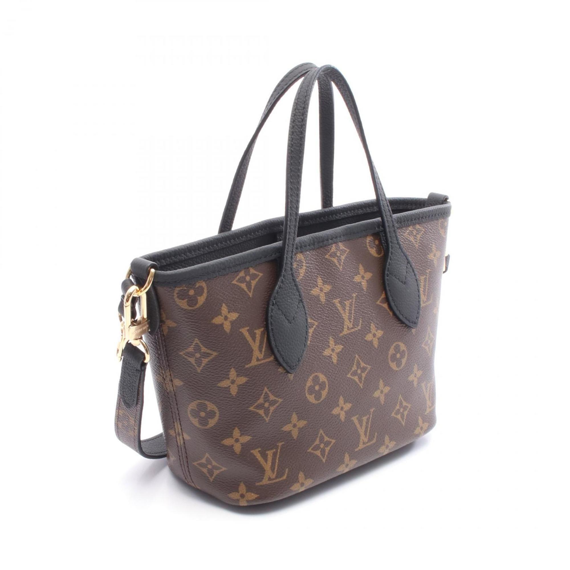 Louis Vuitton Black Brown Coated Canvas Monogram Pvc Leather Tote Bag