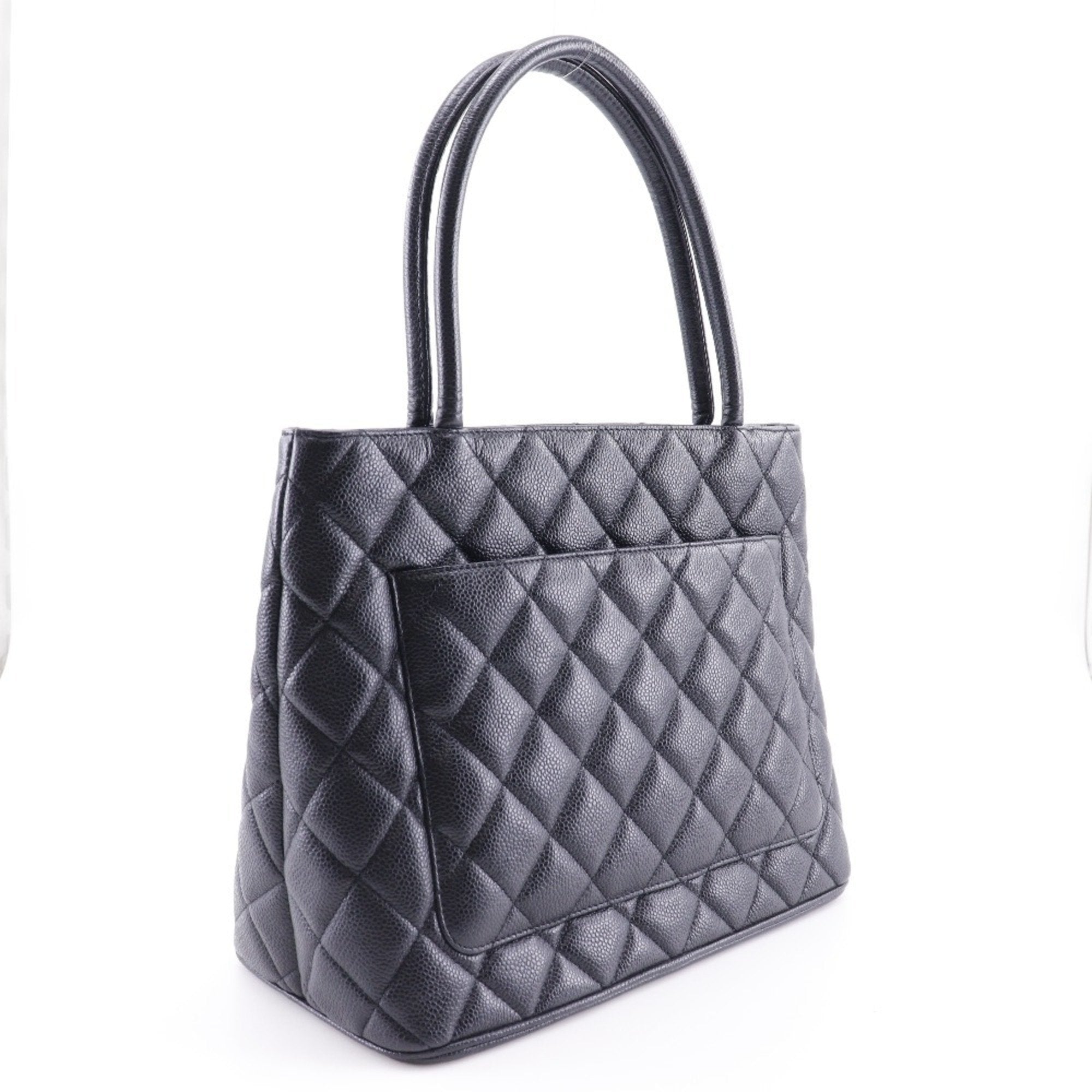 Chanel Caviar Skin Black Caviar Leather Tote Bag