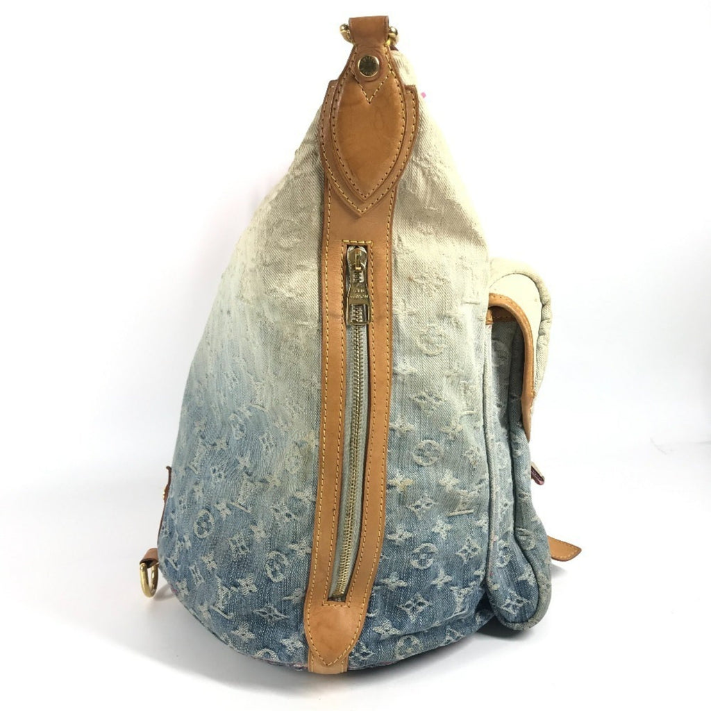 Louis Vuitton Monogram Denim Blue Pink Monogram Denim Shoulder Bag