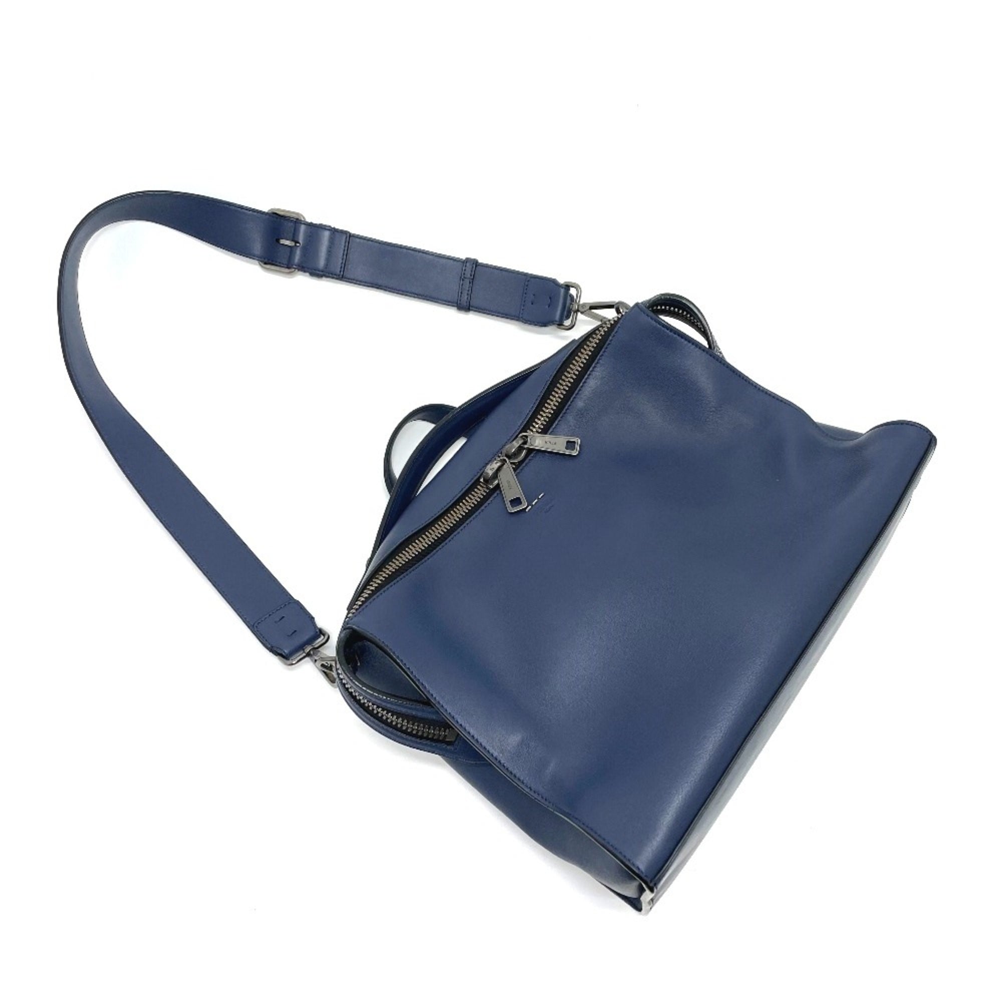 Fendi Navy Leather Briefcase