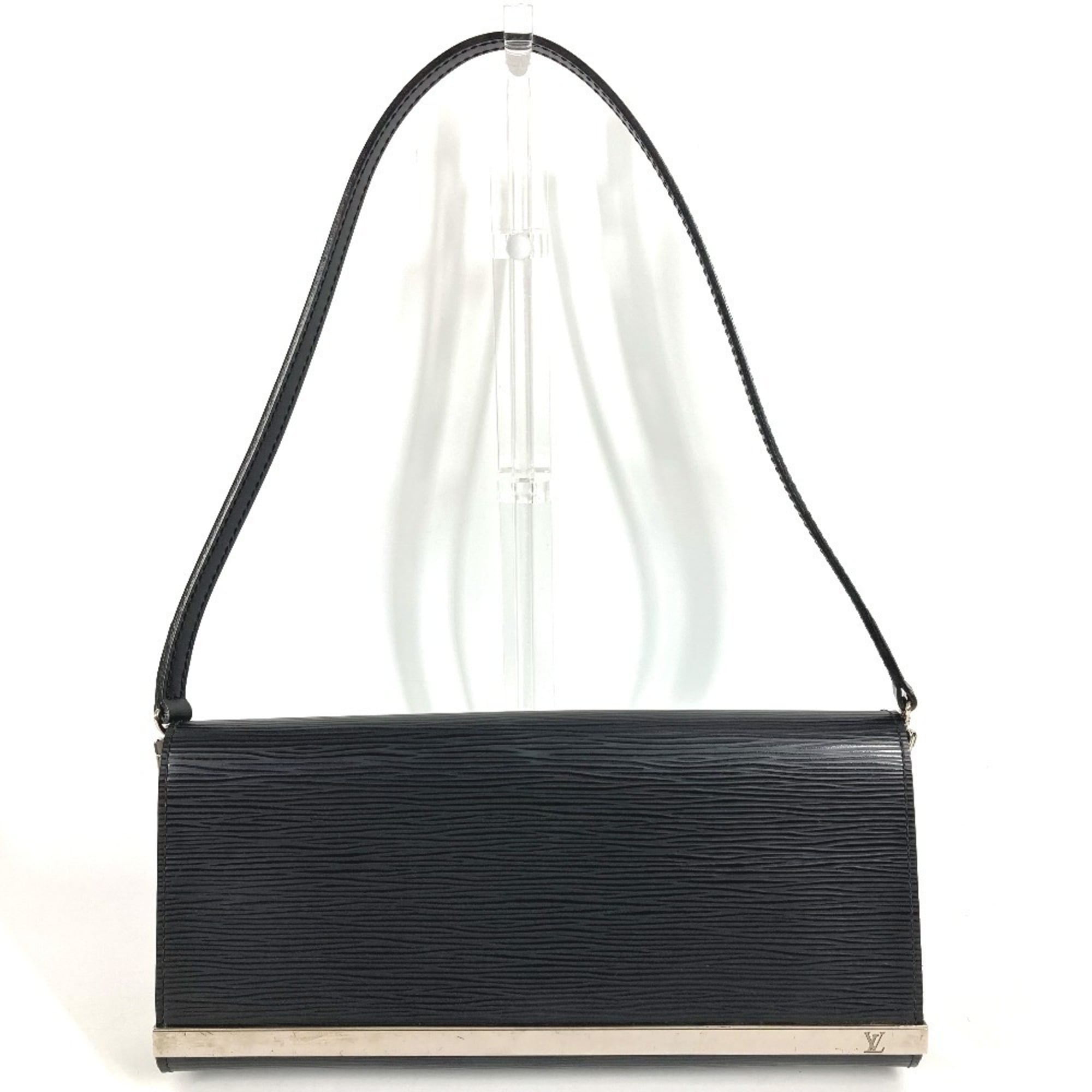Louis Vuitton Epi Black Noir Epi Leather Clutch Bag Pochette Shoulder Bag