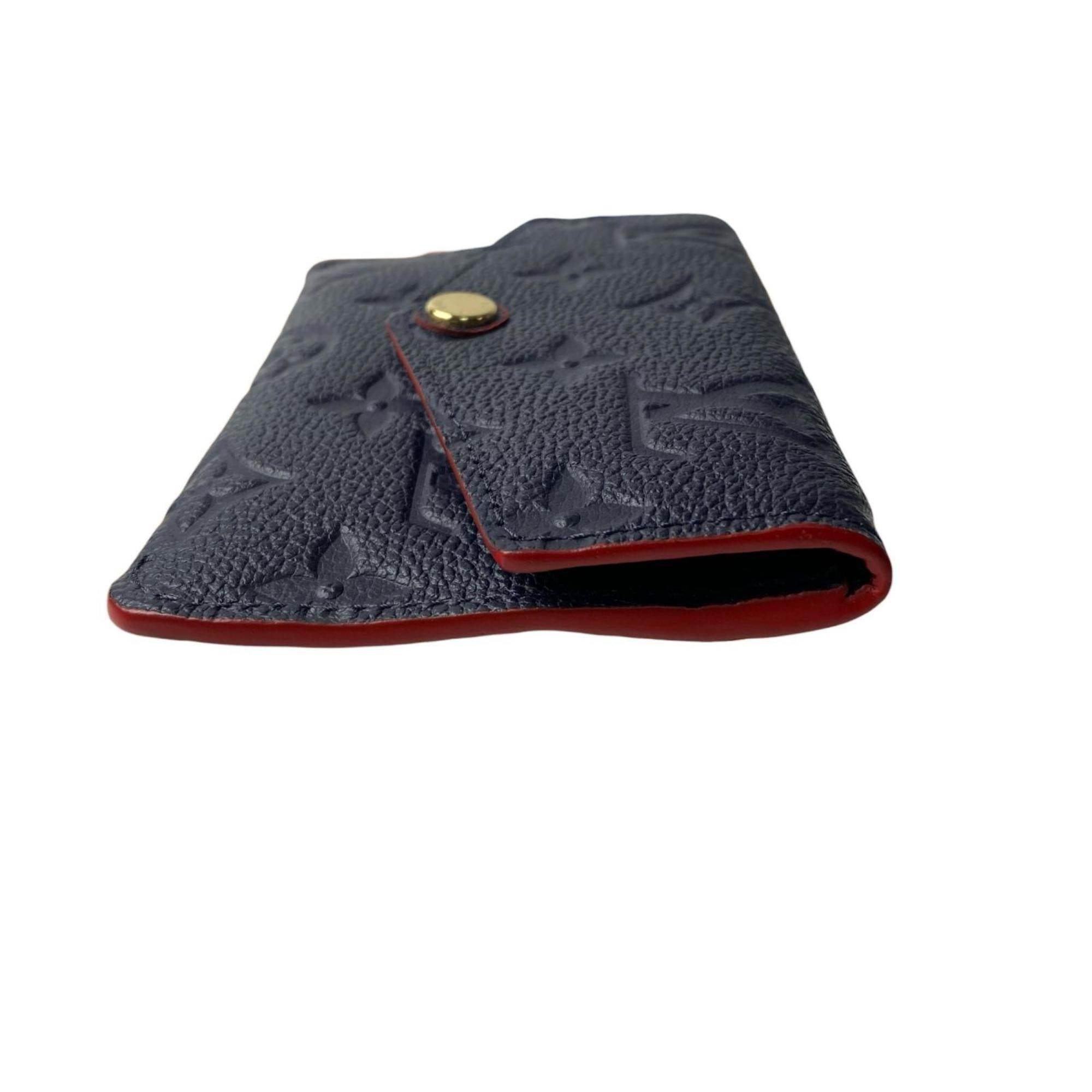 Louis Vuitton Monogram Empreinte Navy Red Color Leather Coin Purse/Coin Case