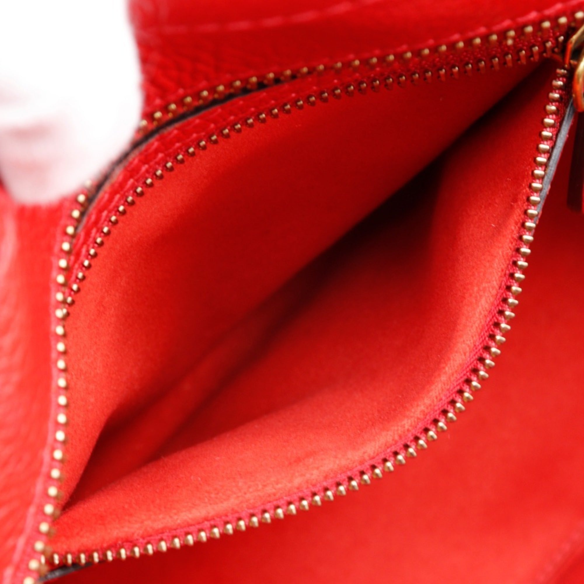 Celine Red Color Leather Handbag