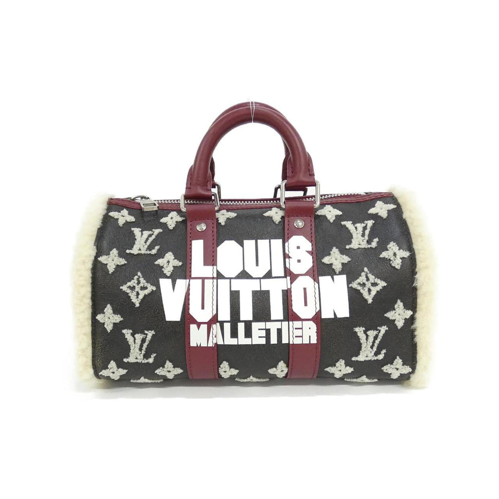 Louis Vuitton Black Ivory Rouge Leather Boston Bag