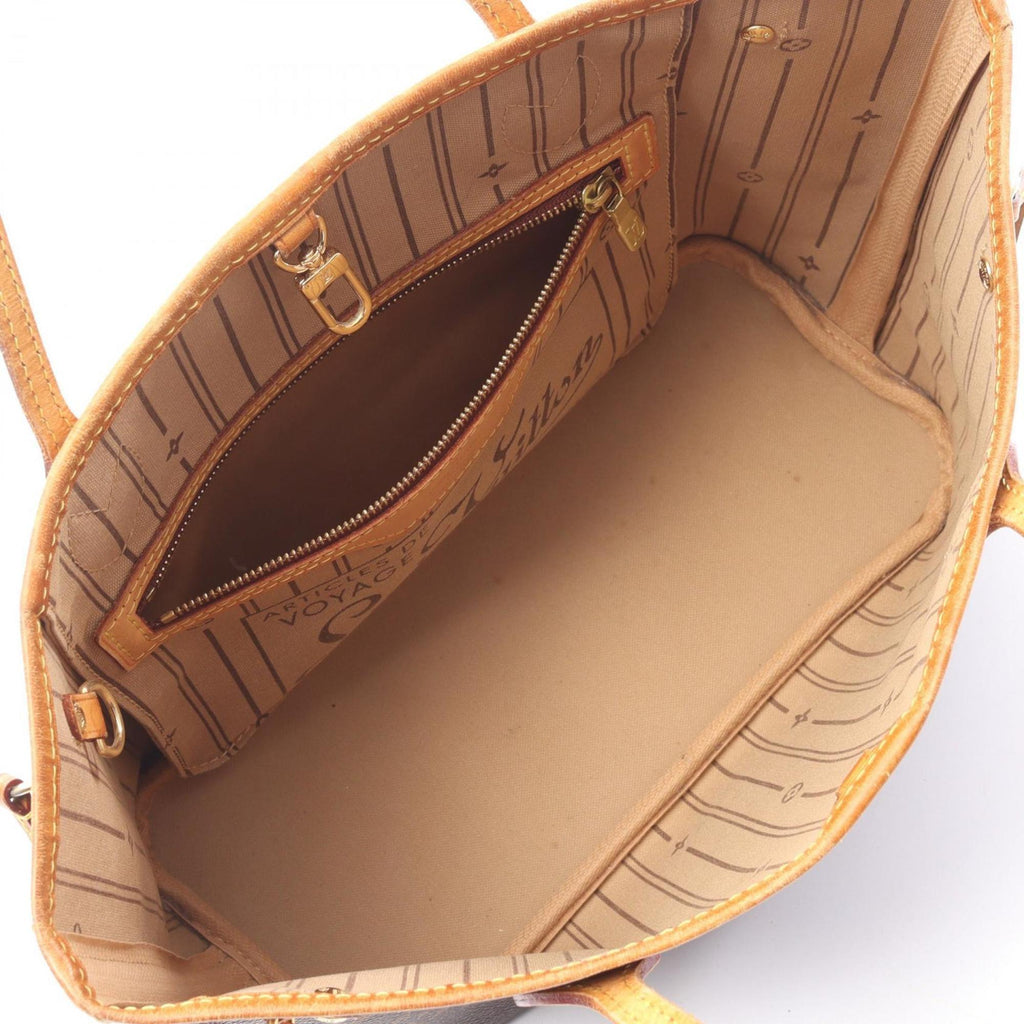 Louis Vuitton Brown Monogram Coated Canvas Leather Handbag Tote Bag