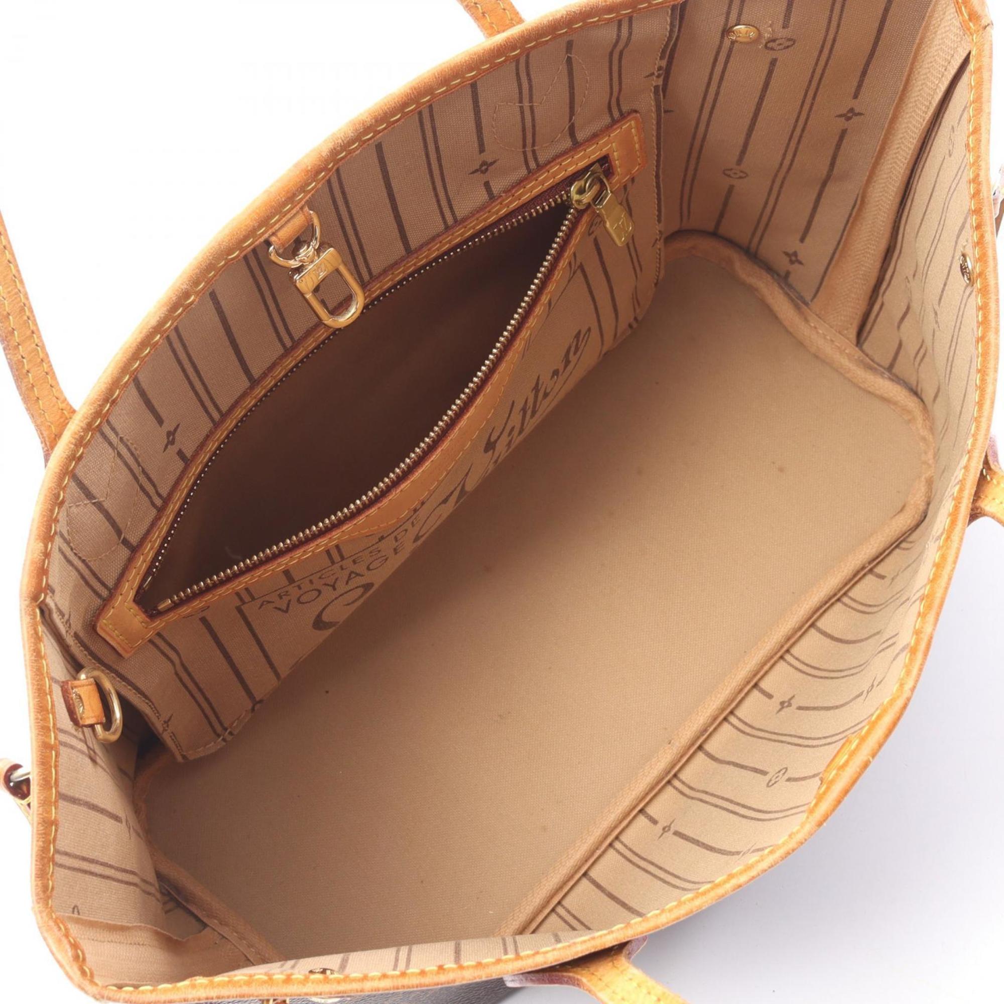 Louis Vuitton Brown Monogram Coated Canvas Leather Handbag Tote Bag