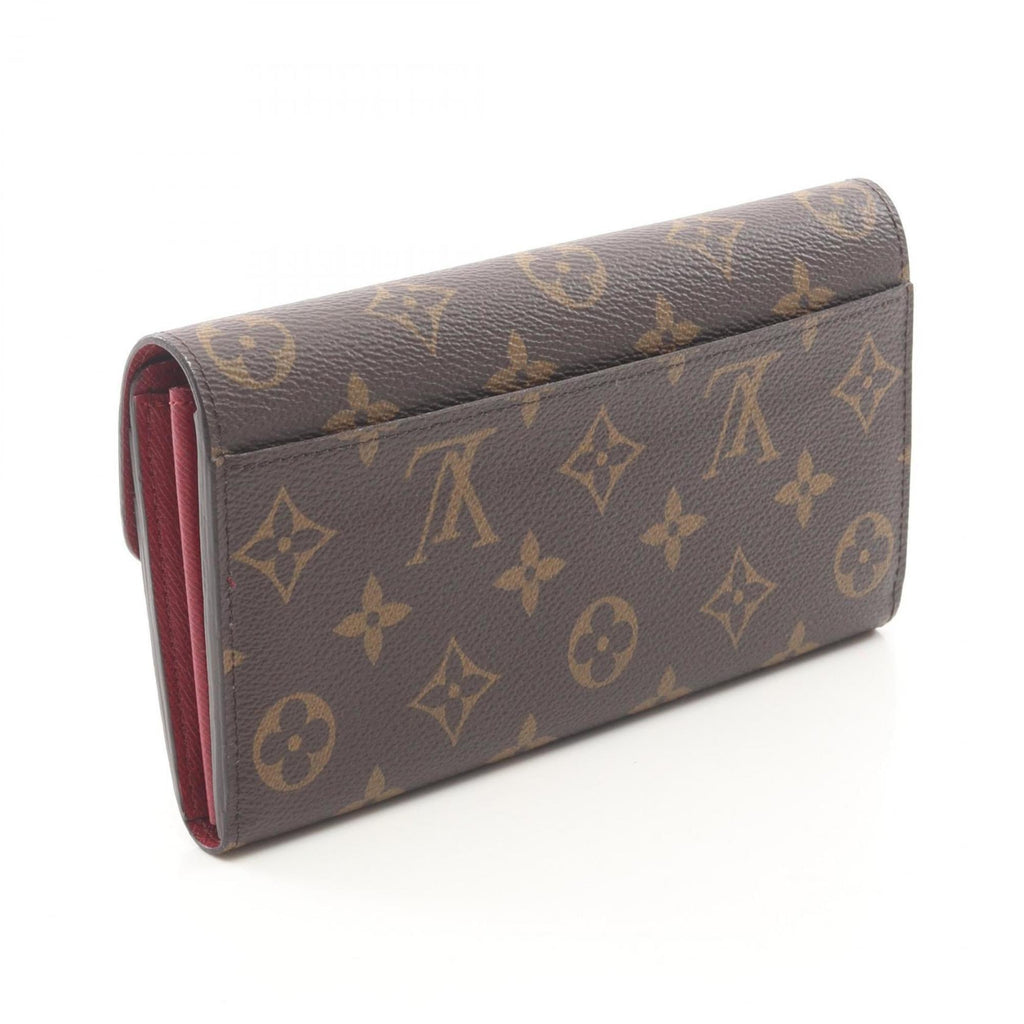 Louis Vuitton Brown Fuchsia Monogram Pink Monogram Long Wallet