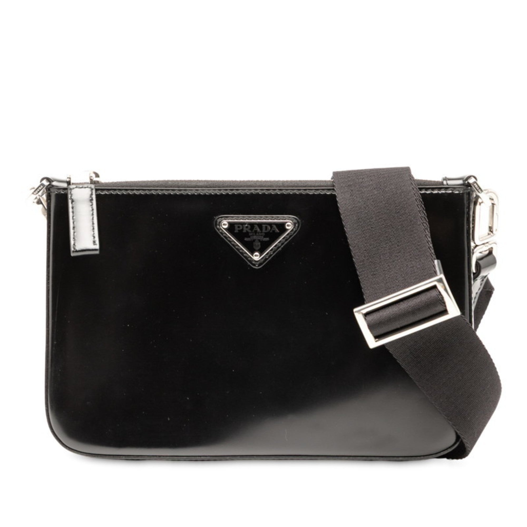 Prada Black Leather Shoulder Bag