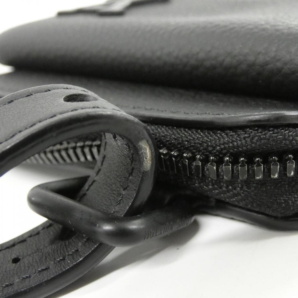 Louis Vuitton Black Leather Pouch Shoulder Bag