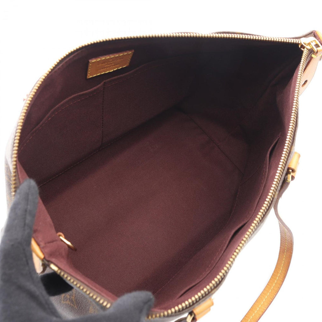 Louis Vuitton Brown Coated Canvas Leather Tote Bag