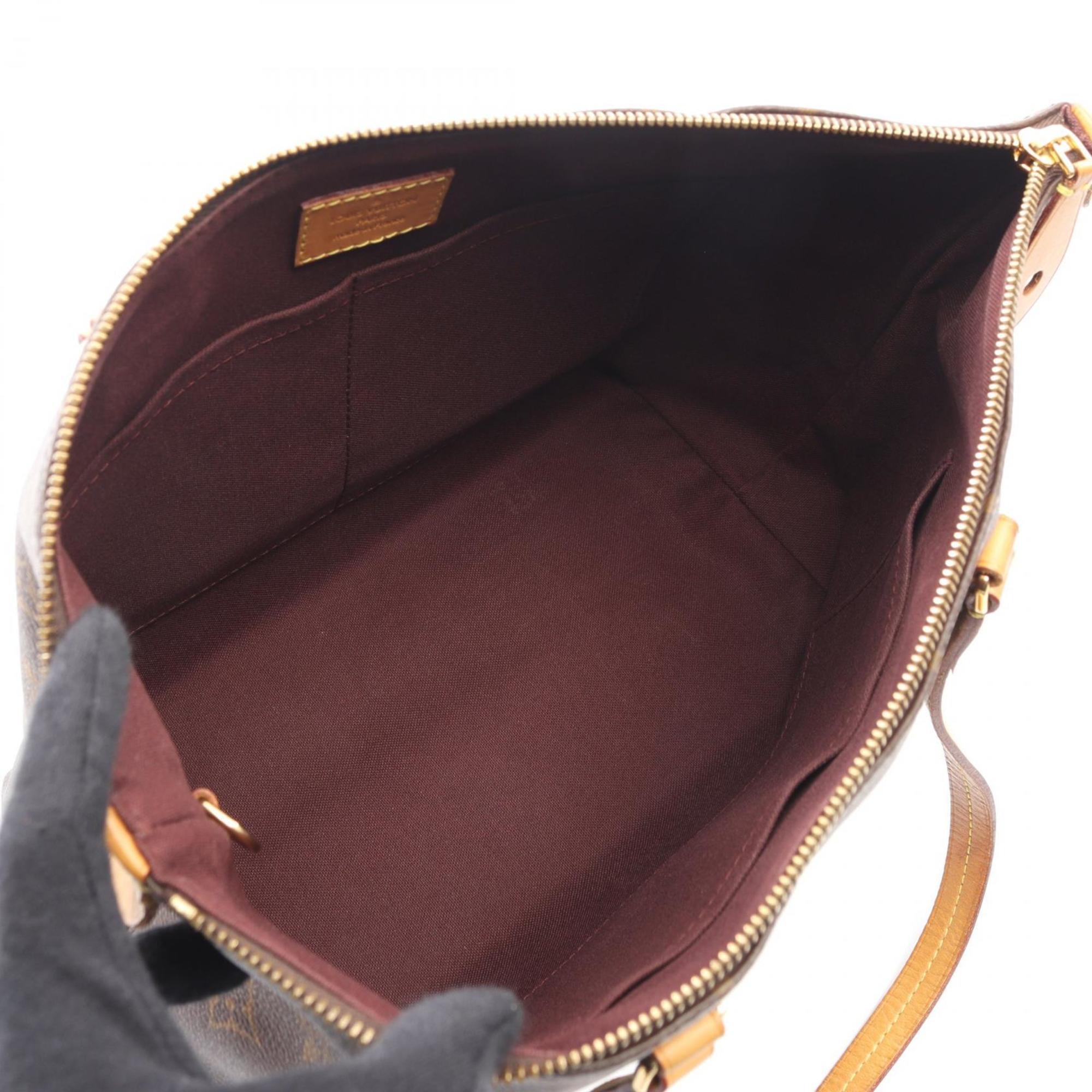 Louis Vuitton Brown Coated Canvas Leather Tote Bag