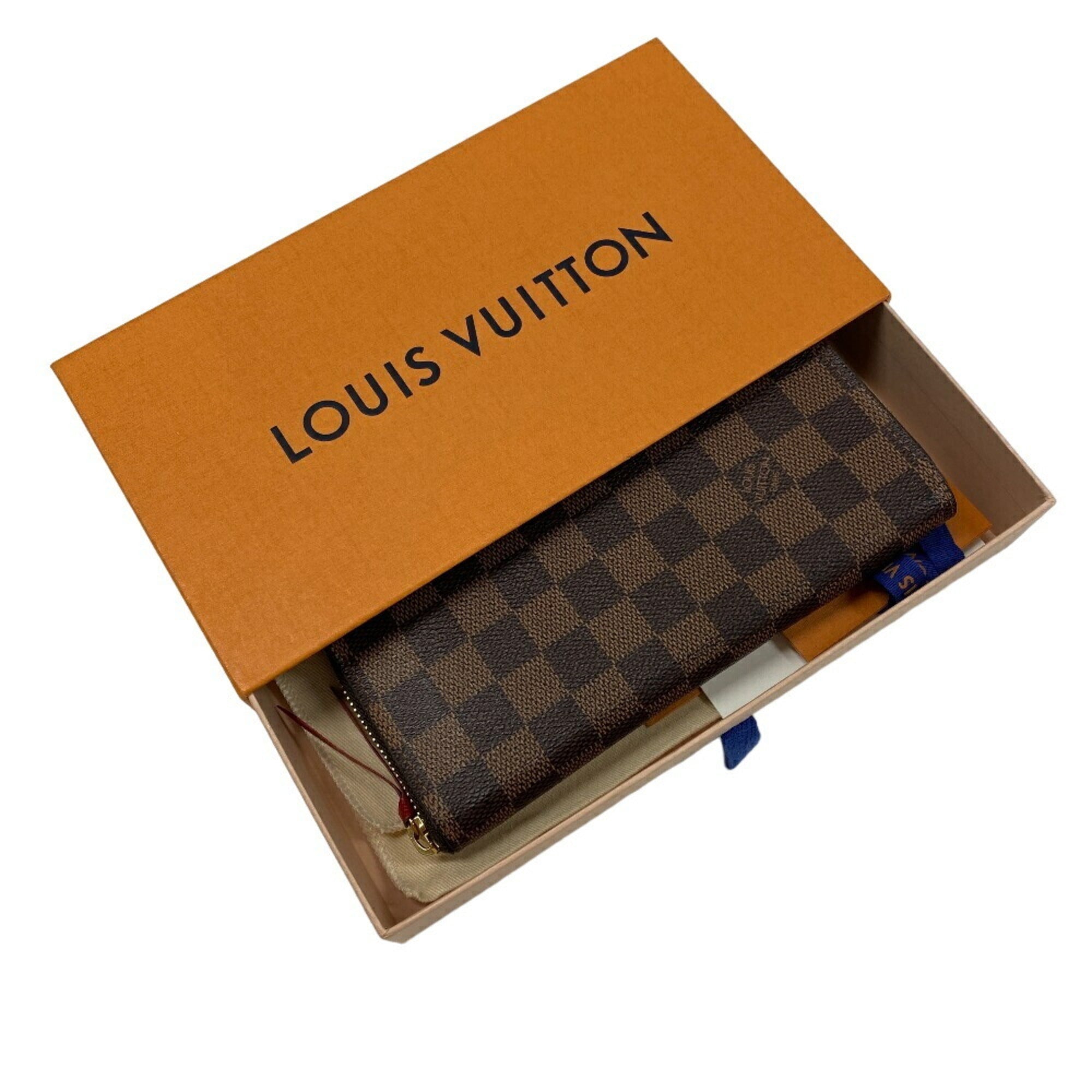 Louis Vuitton Damier Brown Leather Long Wallet