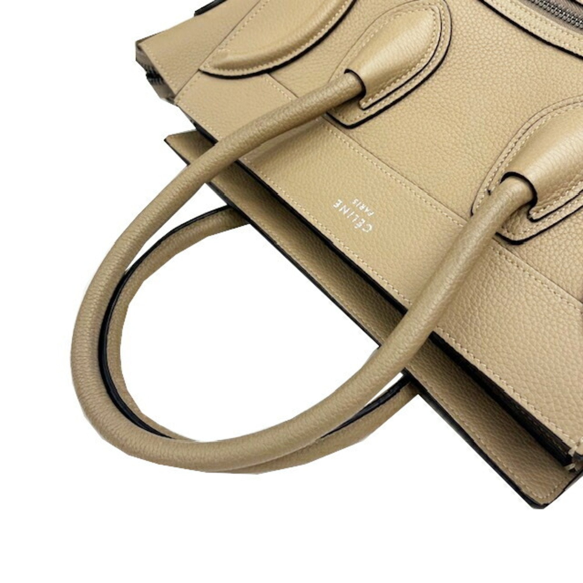 Celine Grayish Leather Handbag Tote Bag