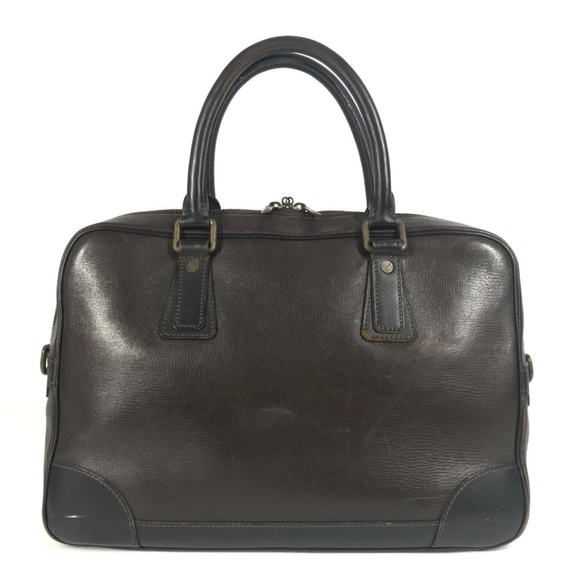 Louis Vuitton Brown Coffee Utah Leather Leather Briefcase Handbag Tote Bag