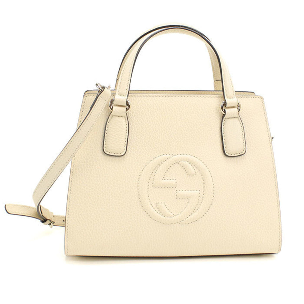 Gucci Ivory Leather Handbag (Pre-Owned)
