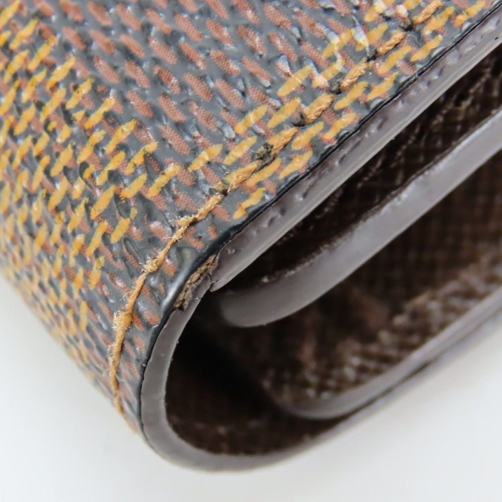 Louis Vuitton Brown Damier Canvas Ebene Damier Canvas Wallet (Tri-Fold)