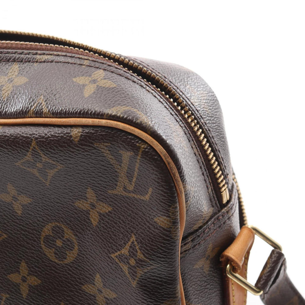 Louis Vuitton Brown Monogram Coated Canvas Leather Shoulder Bag