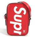 Louis Vuitton Red Color White Epi Leather Pochette Shoulder Bag