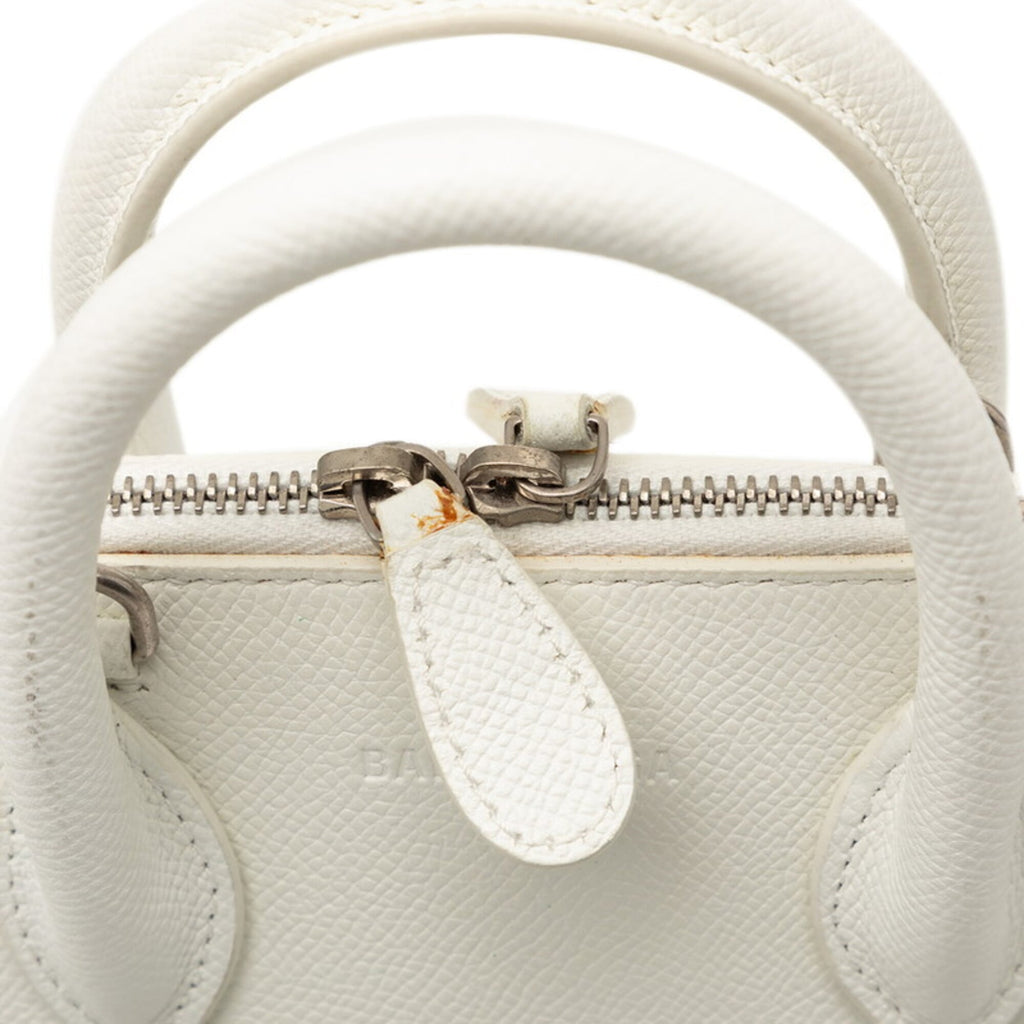 Balenciaga White Leather Handbag Shoulder