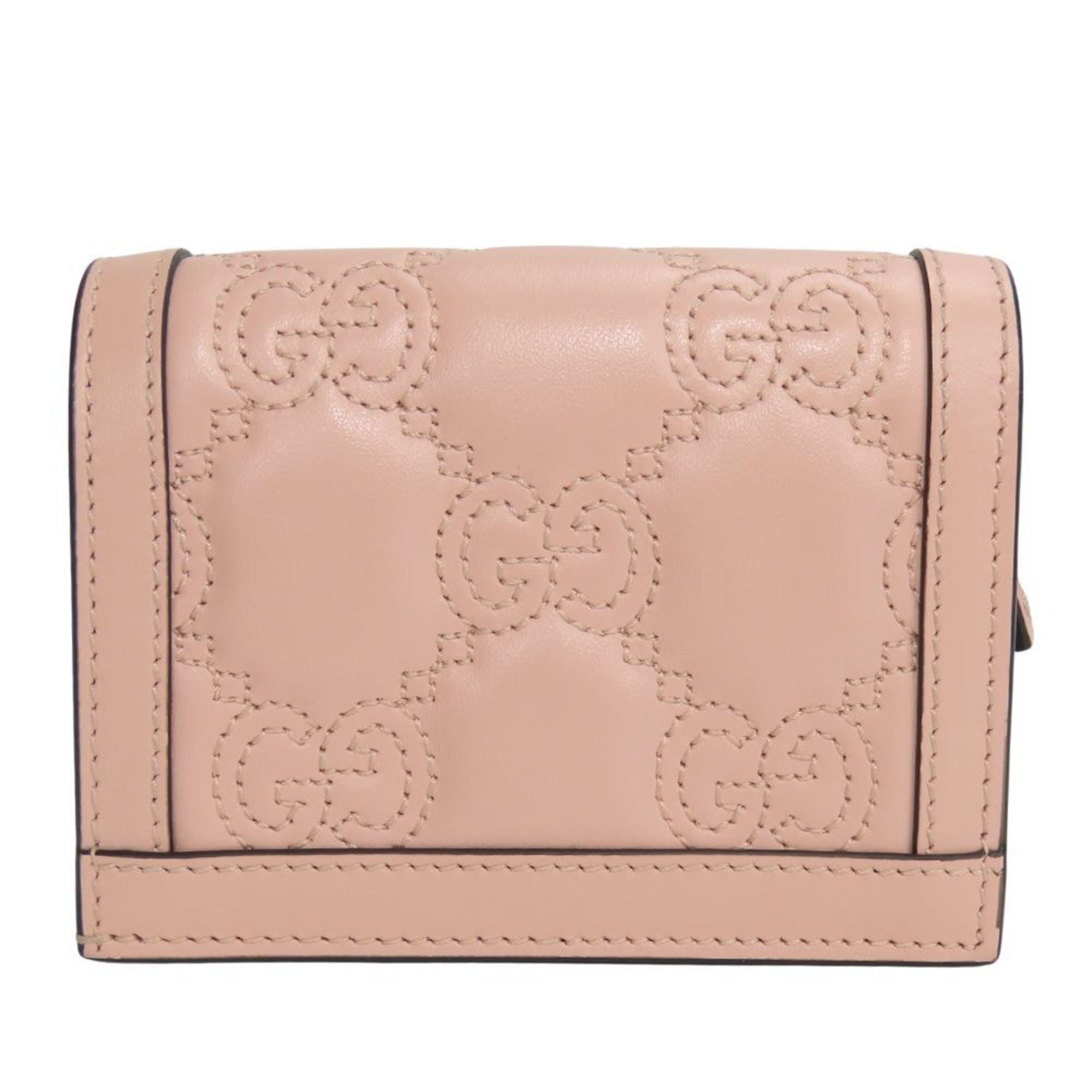 Gucci Pink Leather Wallet (Bi-Fold) (Pre-Owned)