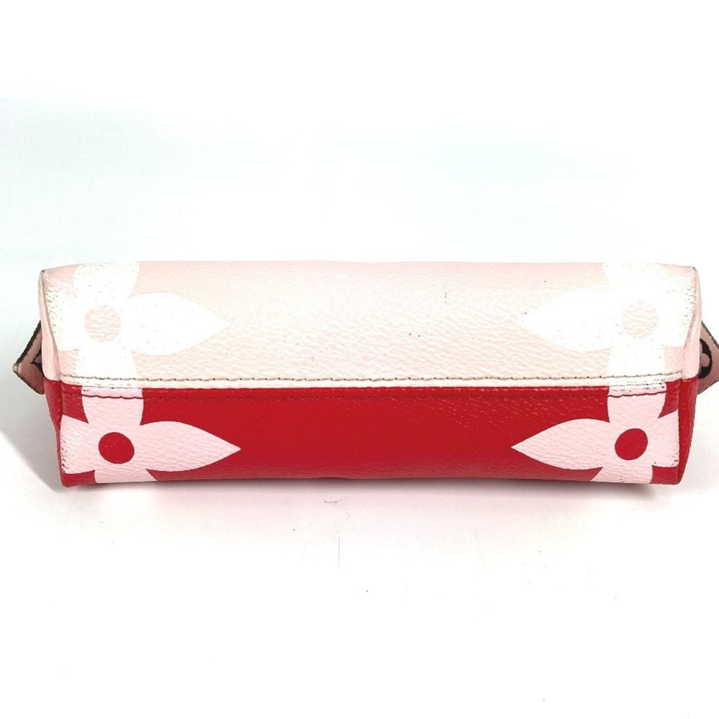 Louis Vuitton Pink Red Color Monogram Pouch
