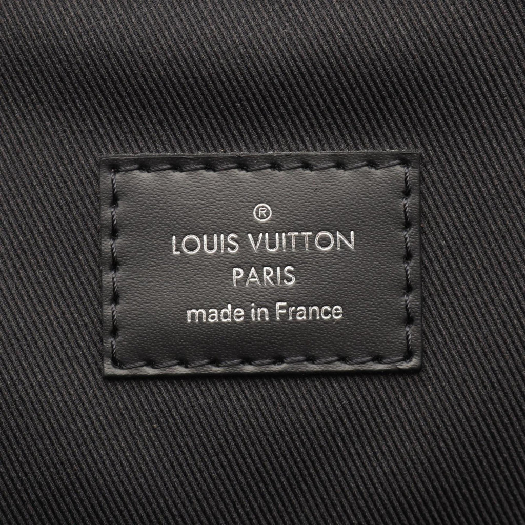 Louis Vuitton Black Coated Canvas Leather Backpack