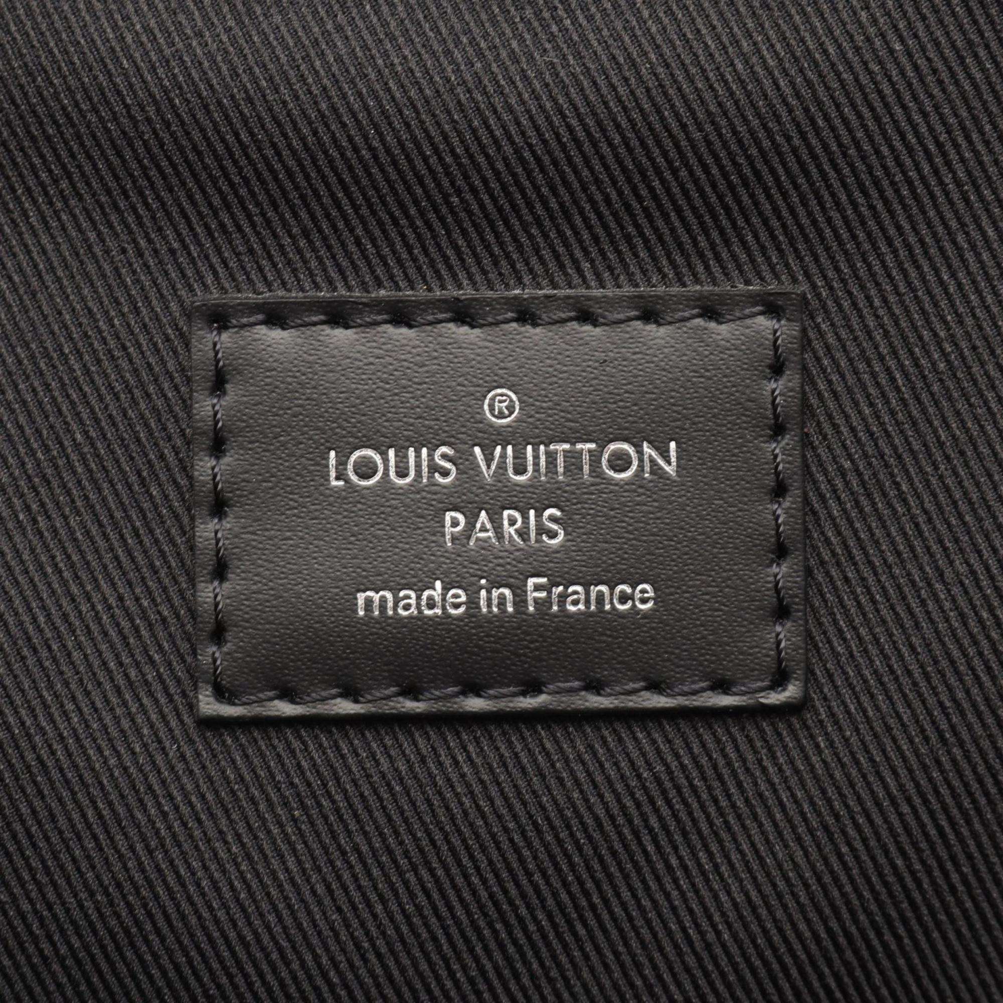 Louis Vuitton Black Coated Canvas Leather Backpack