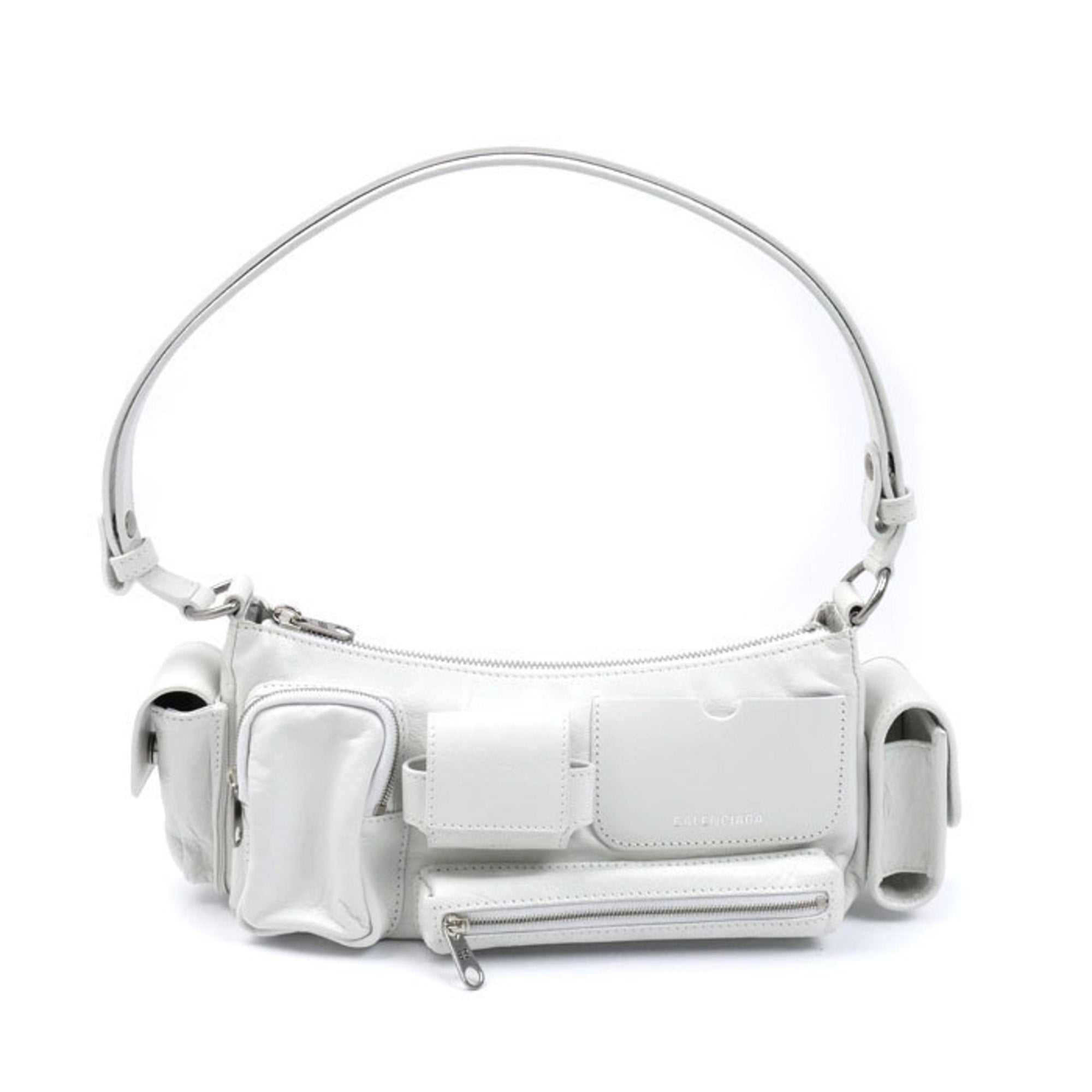 Balenciaga White Leather Shoulder