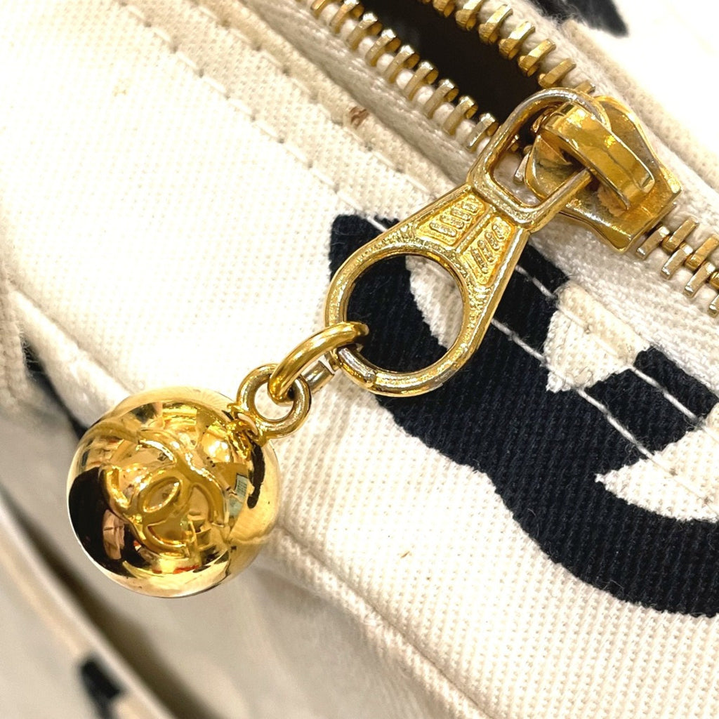 Chanel White Cotton Handbag