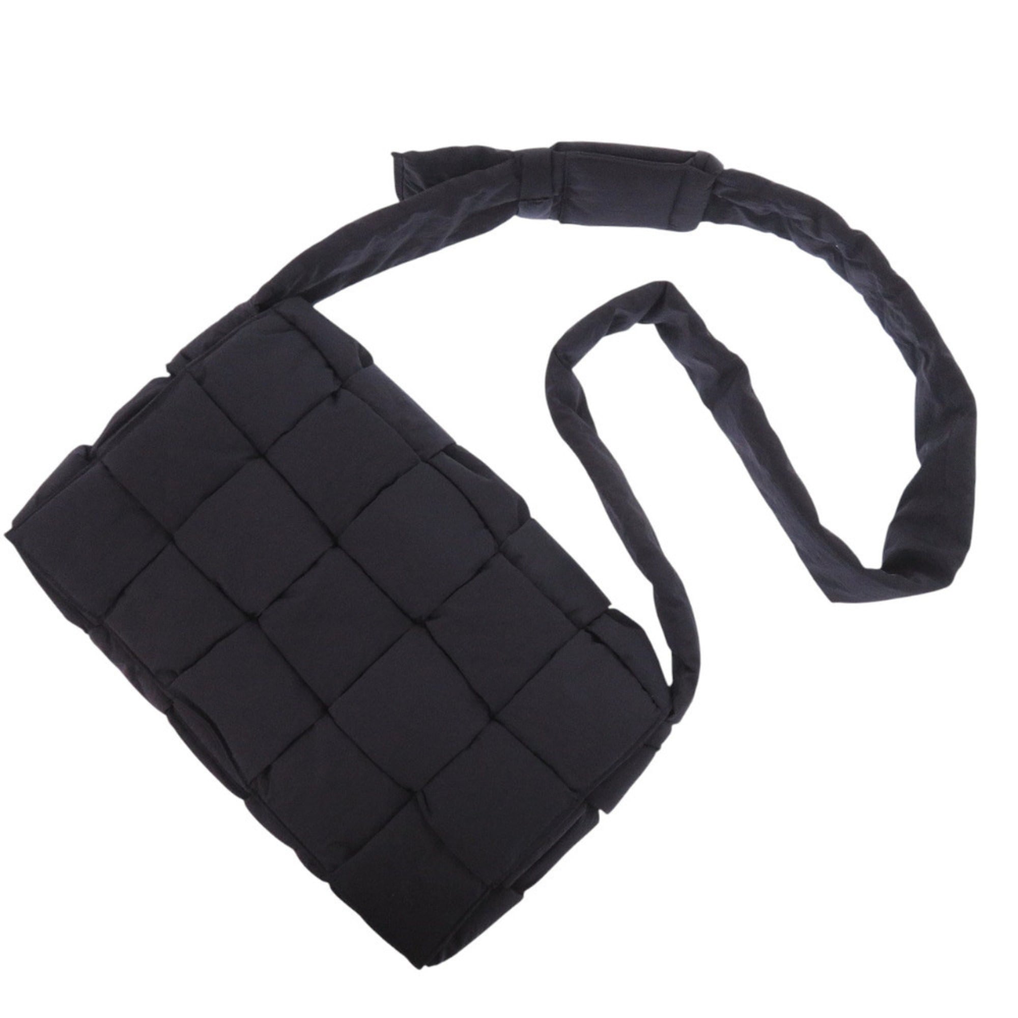 Bottega Veneta Navy Nylon Shoulder Bag
