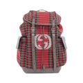 Gucci Red Color Wool Leather Backpack (Pre-Owned)