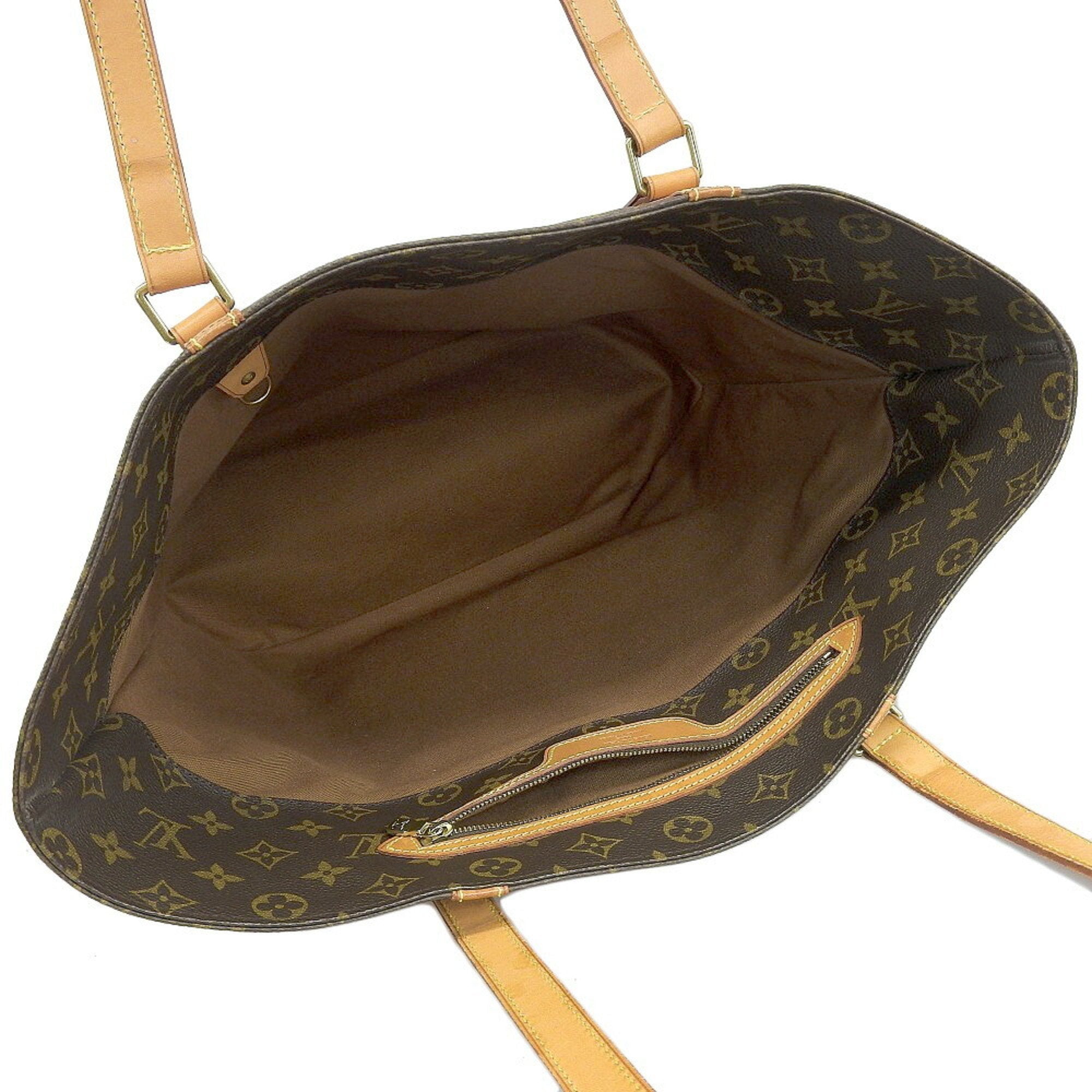 Louis Vuitton Brown Monogram Pvc Leather Shoulder Bag Tote Bag