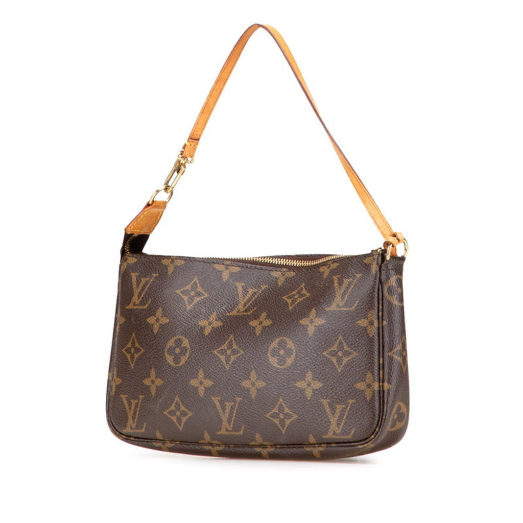 Louis Vuitton Monogram Brown Pvc Leather Pochette Pouch